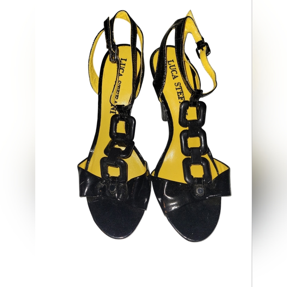 Black and Yellow Women's Sandals